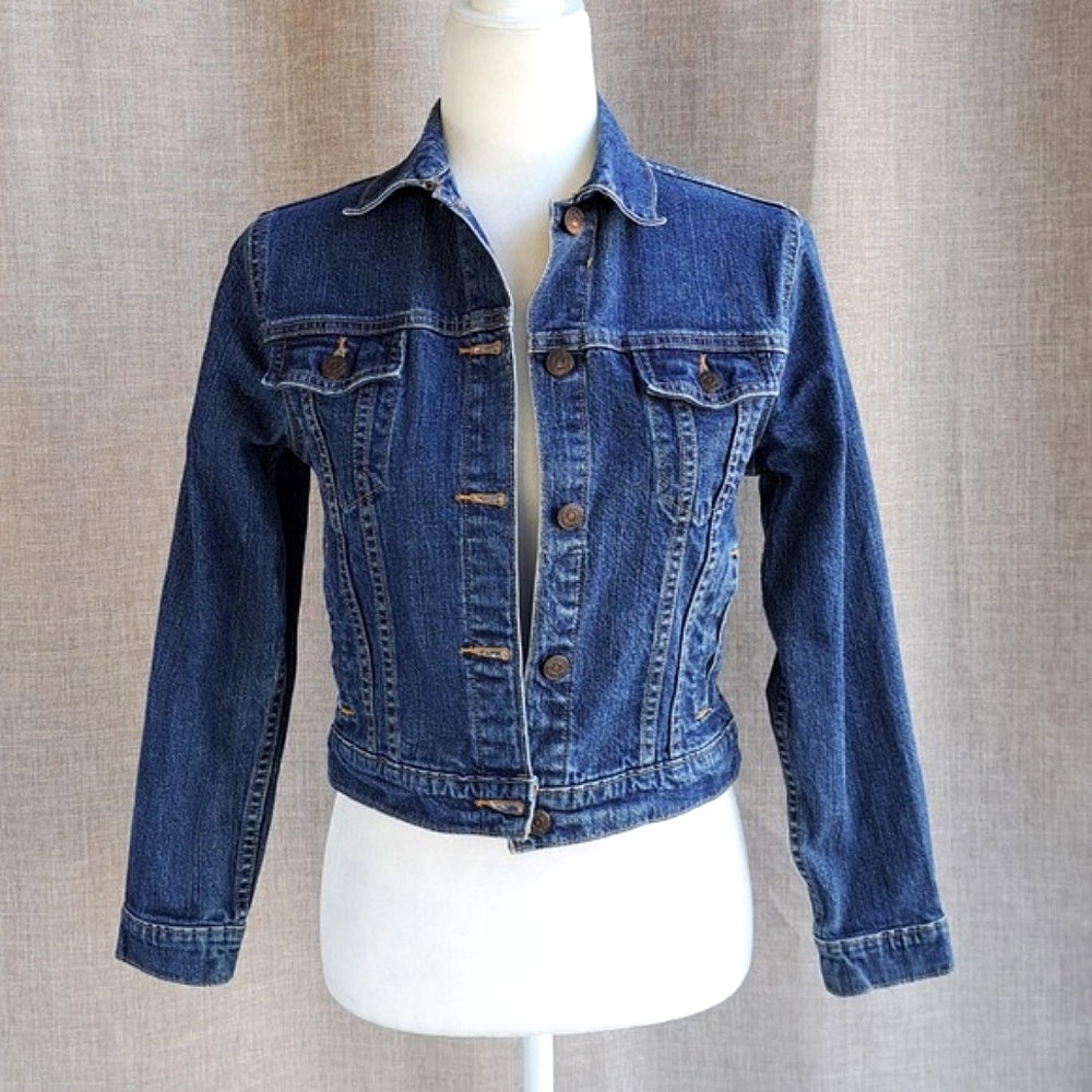 Levis Denim Jean Jacket Youth Girls Trucker Jacket Size XL MayFit Women Petite S